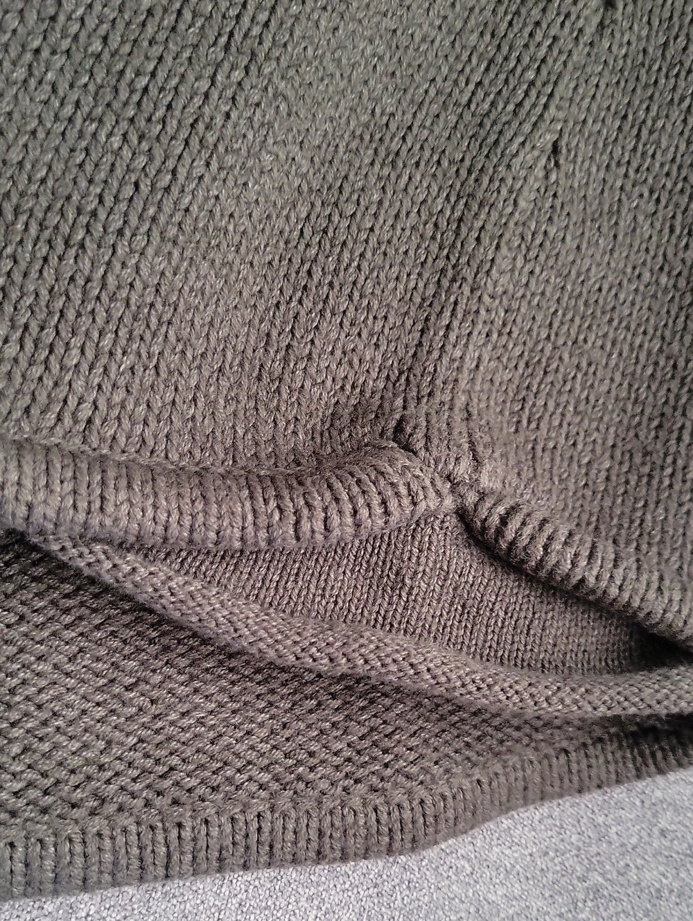 BCBGeneration Button Mock Neck Knit Short Sleeve Sweater Green Muted - Picture 14 of 14